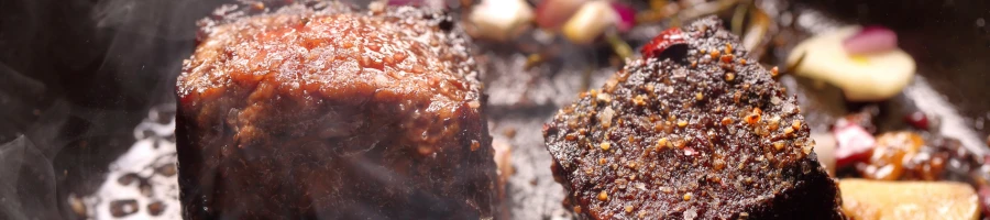 Cooking a steak in a cast iron skillet