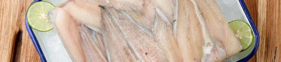 A raw catfish on a plate