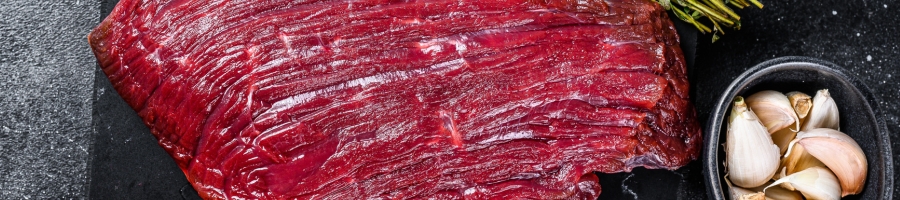 A raw deer meat