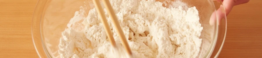 Preparing the dry mixture in a bowl