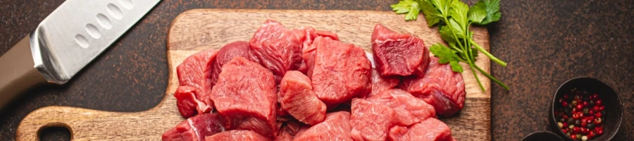 Diced steak