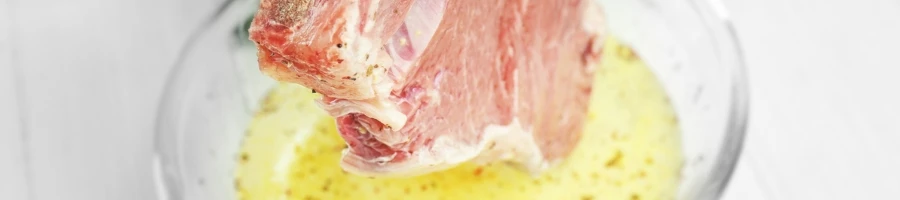 Marinating the steak