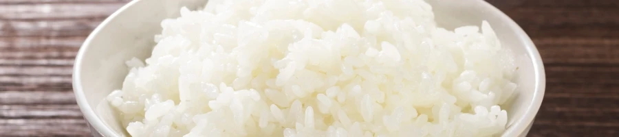 A bowl of steamed white rice