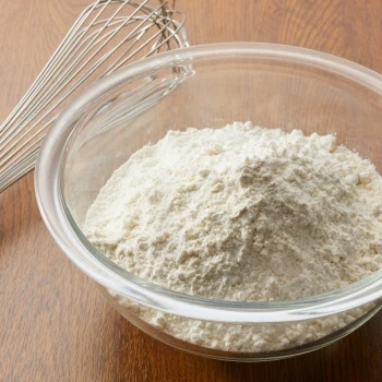 Preparing the bowl of flour mixture