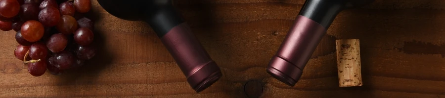 Bottles of wine on a table