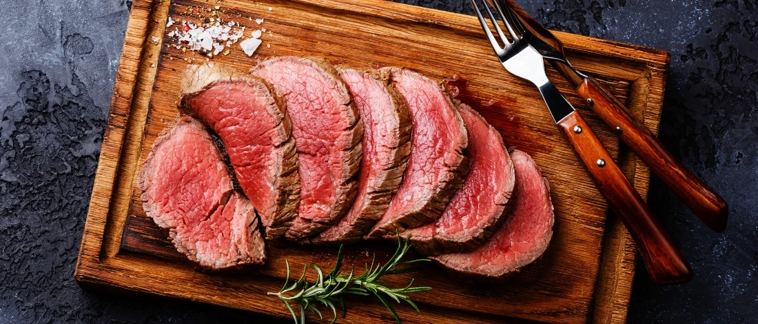 Perfectly cooked Coulotte Steak