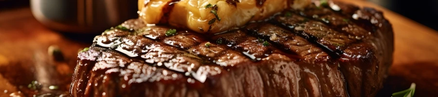 Cowboy steak with butter