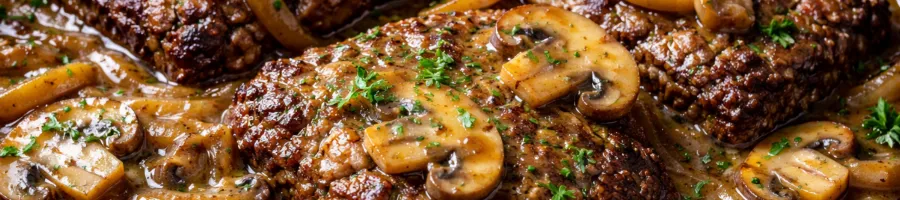 Delicious deer cube steak on a plate