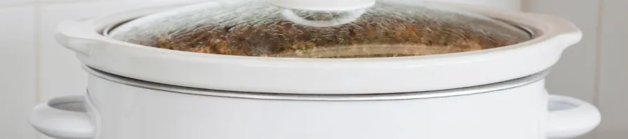 Deer cube steak perfectly cooked in a crock pot